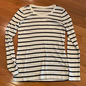 Gap SuperSoft Navy/White Striped Long Sleeve Shirt